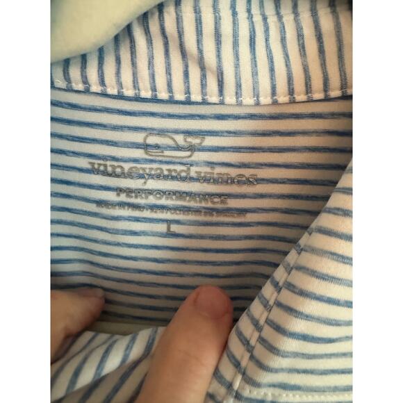 Vineyard vines men’s performance short sleeve striped polo size large - Picture 2 of 8